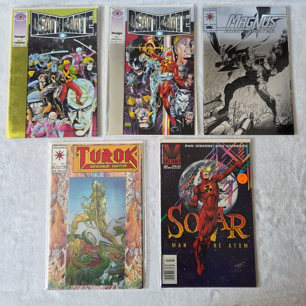 Valiant Comic Lot | Deathmate Yellow Silver Turok #1 Magnus Solar